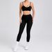 Cross-Border Beauty Back Bra Tight Fitness Yoga Pants Pocket Elastic Sports Set For Women_desvips.com
