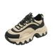 2025 Fashion Sneakers Women's Artificial PU Splicing Thick Sole Heightening Non-Slip Wear-Resistant Running Shoes 35-40_desvips.com