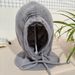 Korean Balaclava For Women, Autumn And Winter Ear Protection Hat, Warmer, Hooded Scarf, Integrated Knitted Wool Neck_desvips.com