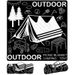 Black With Thickened Inner Padding, Portable For Picnics And Beaches, Lawn Outdoor Ground Mat, Ultrasonic Picnic Mat_desvips.com