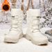 Ski Boots Winter Snow Boots Women's High Top Outdoor Travel High Top Waterproof Cotton Shoes_desvips.com