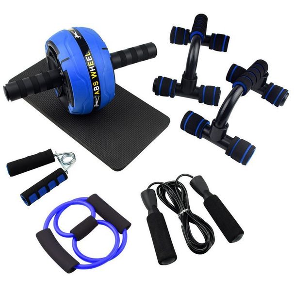 Silent Abdominal Wheel Family Combination Fitness Seven Piece Set Men's Abdominal Muscle Arm Muscle Comprehensive Training Set_desvips.com