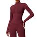 New Seamless Stand Collar Zipper Yoga For Women, Windproof Slim Fit Warm Top, Sports Running Jacket 77_desvips.com