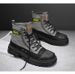 Martin Boots Men's High Top Spring New Thick-soled Canvas Casual Sports Boots Men's Work Clothes Versatile Motorcycle Short Boots_desvips.com