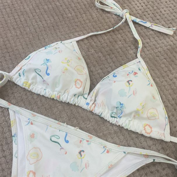 Three-Piece Bikini Sexy Two-Piece Sports Swimwear Printed Women's Beach Hot Spring Swimsuit Soccer Jerseys_desvips.com