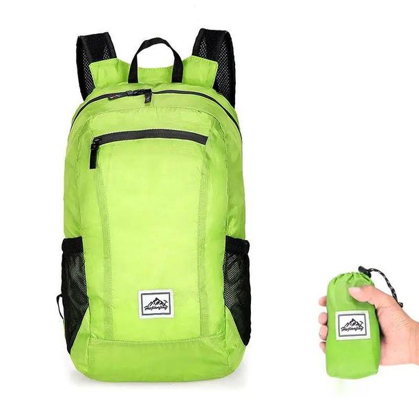 Outdoor Sports Foldable Storage Backpack Water-Resistant Cycling Portable Double Shoulder Skin Bag Hiking Travel Unisex_desvips.com