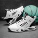 Men's High-Top Basketball Shoes Feature A Breathable Mesh Design Maximum Comfort Outdoor Shock-Absorbing Shoes,_desvips.com