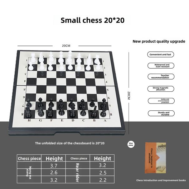 Magnetic Set For Elementary School Students, High-end Children's Chessboard, Portable And Foldable, With_desvips.com