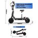 iscooter i12 electric scooter with seat for adults, 500w 12 dual suspensions commuter escooter with basket, height adjustable seat & handlebar_desvips.com