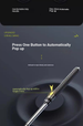 Automatic Retractable Baton, 4142 Alloy Steel Expandable Bat With Window Breaker, Silicone Non-Slip Grip, Safety Lock For Self-Defense & Emergency_desvips.com