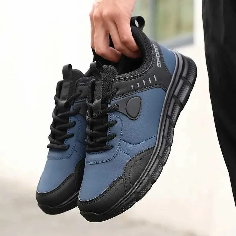 Mens Outdoor Comfortable Versatile Hiking Shoe Black Dirt Resistant Fashionable Minimalist Non Slip Jogging Walking_desvips.com