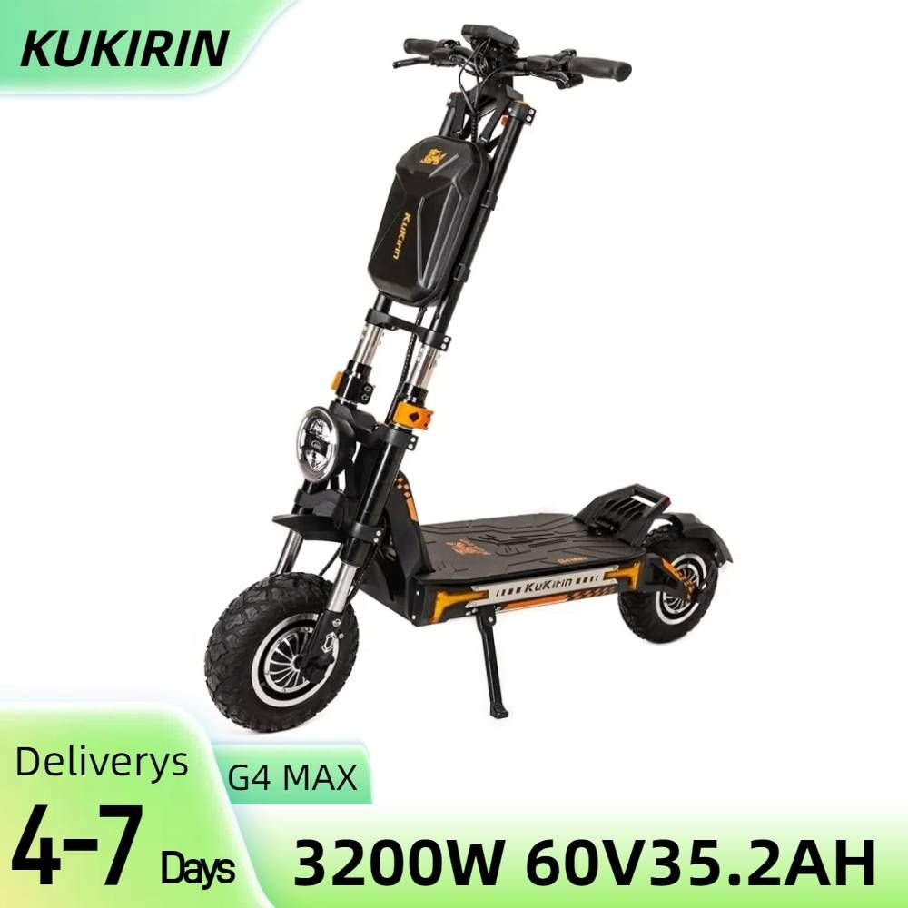 KuKirin G4 Max Off-road Electric Scooter, 2*1600W Brushless Motor, 12-inch_desvips.com