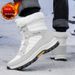 Unisex Waterproof Snow Boots For Couples - Winter Thermal Slip-Resistant Outdoor Shoes With Fleece Lining (Black/White/Beige, Sizes 36-44)_desvips.com