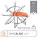 Outdoor Edge Swingblaze Double Blade Hunting Knife With Rotating Skinning And Gutting Blades, Nylon Sheath, Blaze Orange, SZ-20N_desvips.com