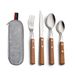Outdoor Tableware Stainless Steel Knife And Fork Spoon Set Portable Outdoor Steak Wooden Handle Western Dining Tableware Set_desvips.com