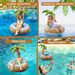 Hot Sale Coconut Tree Inflatable Floating Row Green Plant Floating Row Inflatable Reclining Chair Hammock Floating Bed_desvips.com
