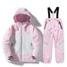 001 Set Boys Girls Winter Waterproof Warm Thickened Snowboard Children's Ski Suit New Model_desvips.com