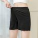 High-Waisted Ribbed Ice Silk Sleep Pants For Women Summer Loose Plus Size Three-Point Leggings Home Comfortable Thin Tights_desvips.com