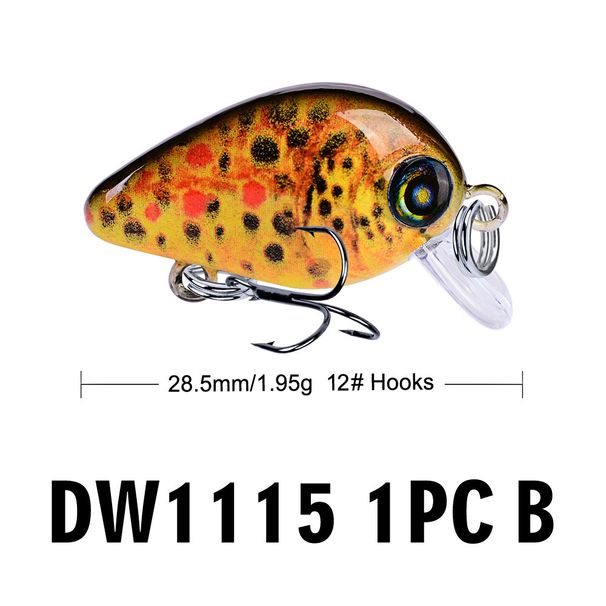 1pc 2.85cm/1.95GNew Fishing Carp Wobbler CrankBait BKK Single Hook Rock Luya Laser Fake Lure Little Fat Man Floating Water_desvips.com