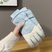 Women's Winter Ski Gloves Touchscreen Compatible Thermal Waterproof Windproof Softshell Gloves For Cycling Motorcycle Snow Sports (Pastel Colors)_desvips.com