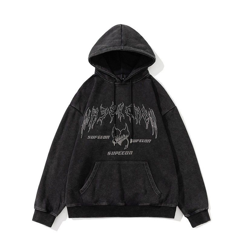 Unisex Clothing Breathable Casual Terry Sweater Spring Men's New Style Couple Hooded Sweater Oversize Loose Simple Sweater_desvips.com