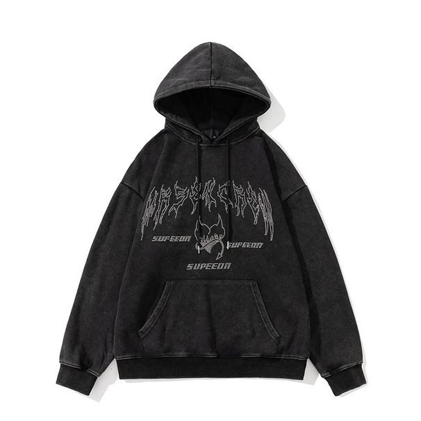 Unisex Clothing Breathable Casual Terry Sweater Spring Men's New Style Couple Hooded Sweater Oversize Loose Simple Sweater_desvips.com