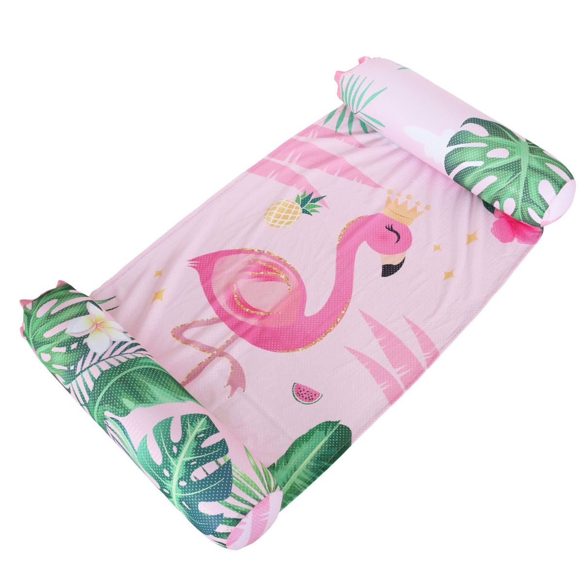 Premium Inflatable Floating Lounger Foldable Mesh Fabric Cover With Adjustable Backrest Quick Dry Design For Pool Lake Beach_desvips.com