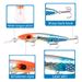 Diving Long Distance Casting Lure Bait Big Tongue Version Ring Bead Minnow Bait 16.2cm23g Freshwater Sea Fishing Bait Fishing Gear_desvips.com