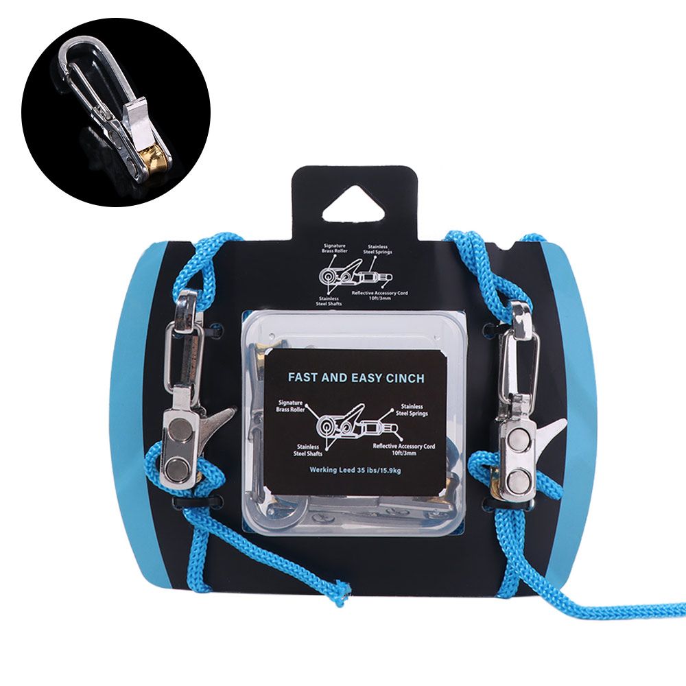 Lock Buckle Rope With Roller Tensioner 6 Hooks Heavy-duty Paracord Adjusters Easy Operation Quick Adjust Cable Puller_desvips.com