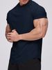 Men's Euro Fit Quick-Dry Workout T-Shirt – Breathable Summer Running & Gym Tee (Black/Beige/Grey/Navy, S-XXL)_desvips.com