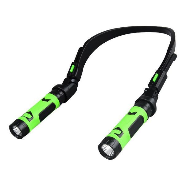 Cross-border USB Charging LED Halter Neck Dual Lamp Reading Learning Light Outdoor Camping Night Riding And Running Emergency Detection Light_desvips.com