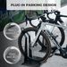ROCKBROS Floor Bicycle Stand L-Shaped Kickstand Insertion System Carbon Steel_desvips.com