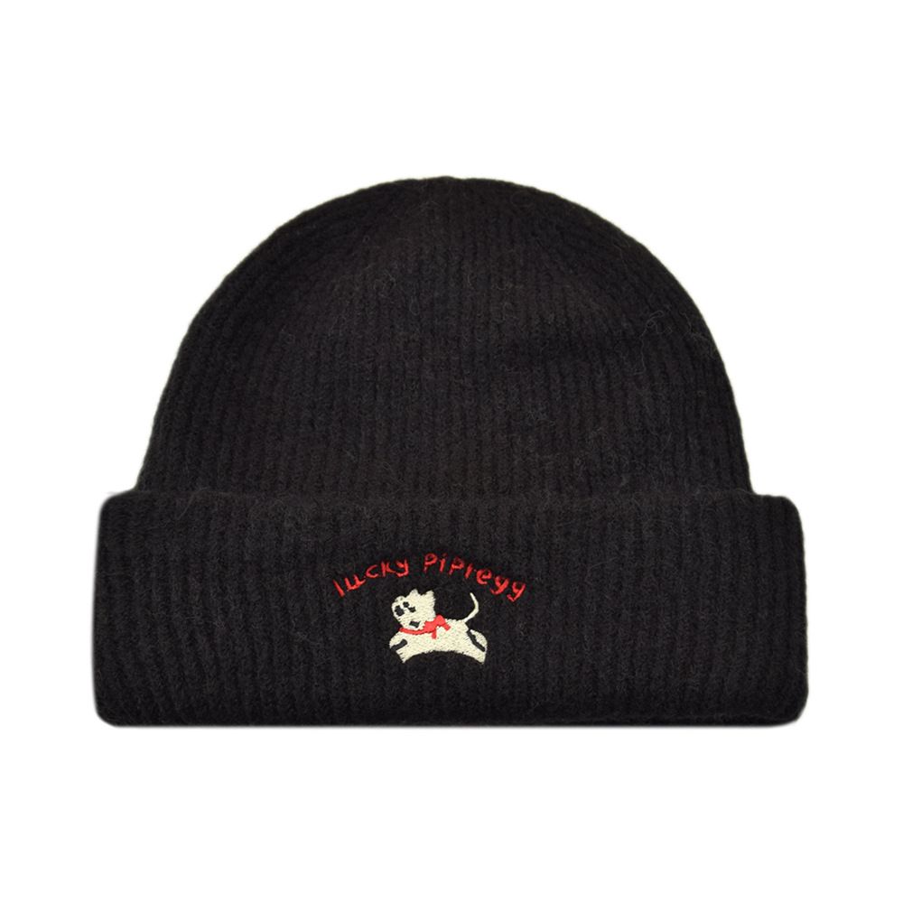 Embroidered Puppy Hat Knit Hat Autumn And Winter Couple Hat Ski Wool Hat Warm Face Small Pullover Hat_desvips.com