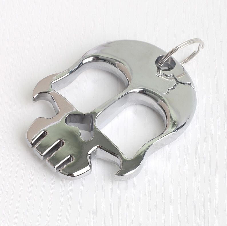 Tiger Defense Two Finger Reinforced Fist Buckle Self Defense Keychain Combat Hand Support Sports Outdoor Camping Hiking_desvips.com
