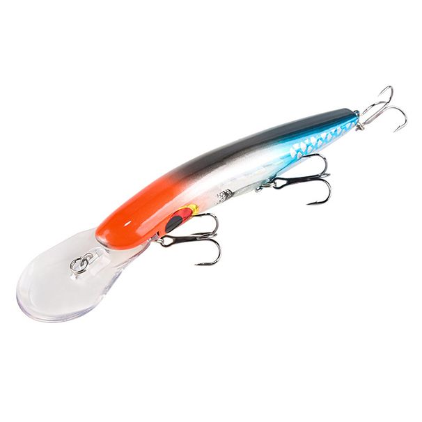 Diving Long Distance Casting Lure Bait Big Tongue Version Ring Bead Minnow Bait 16.2cm23g Freshwater Sea Fishing Bait Fishing Gear_desvips.com