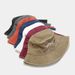 European American Style Washed Vintage Mountain Peak Embroidered Fisherman Hat, Retro Outdoor Sports Climbing Fishing_desvips.com