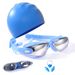 One-piece Earplugs Electroplated Anti-fog Swimming Goggles New Silicone Adult Swimming Goggles Waterproof Myopia Swimming Glasses_desvips.com