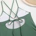 Women's Solid Color One-Piece Swimsuit - Sexy Low-Back With Cross-Tie Design (Slimming Chlorine-Resistant Fabric)_desvips.com