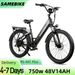 Samebike RS-A01 Plus Electric Bike 750W Motor 48V 14Ah Battery 26*3.0 ” Inch Fat Tire Step-thru City Commuter Ebike_desvips.com