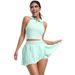 New Summer Outdoor Casual T-Shirt Running Sports Fitness Clothing Set Breathable Yoga Barely There Tennis Wear_desvips.com