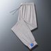 Zhuangji Summer Thin Ice Silk Men Loose Versatile Casual Long Plus Size Men's Nine-Point Sports Jogger Pants_desvips.com