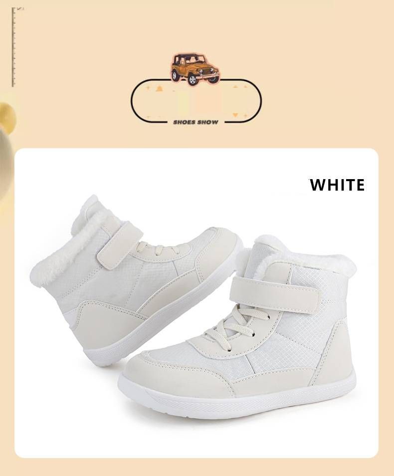 Ski Boots Winter New Children's High Top Plus Velvet Thickened Wide Head Cotton Shoes Outdoor Warm Snow Boots_desvips.com