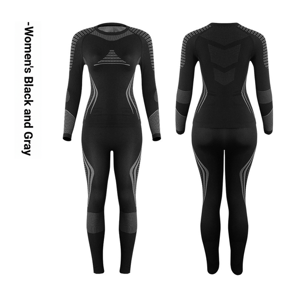 Autumn And Winter Outdoor Ski Quick-drying Clothes Sports Bras For Men And Women Moisture-wicking Base Compression Thermal Underwear Sets_desvips.com