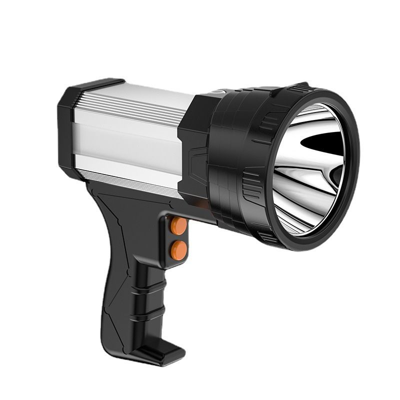 Cross-Border Gun-Type Searchlight P50 Strong Light USB Mobile Phone Charging Long-Range Outdoor Flashlight Spotlight_desvips.com