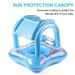 1pc Thickened Inflatable Sunshade Bell Seat Ring Blue Pink PVC Material Swimming Seat Ring Floating Ring Armpit Ring Beach Toy_desvips.com