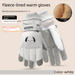 Windproof Thickened Cold-proof Skiing Riding Women's High Appearance Warm Cute Fleece-lined Touchscreen Gloves_desvips.com