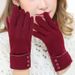Winter Cycling Gloves For Women - Fleece Lined Touchscreen Gloves, Warm Outdoor Gloves With Soft Velvet, Non-Slip Grip, All-Season Comfort_desvips.com