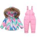 Premium Kids' Snow Ski Overalls With Hood - Warm Winter Padded Jumpsuit For Toddlers (80-120cm) - Soft Nylon Shell & 90% White Duck Down_desvips.com