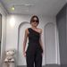 Women's Clothing Oblique Collar Halter Slim Fit Top High Waist Straight Pants Set_desvips.com