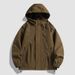 American Style Outdoor Windproof Men Waterproof Spring Autumn Loose Functional Diagonal Zipper Hiking Sports Jacket_desvips.com